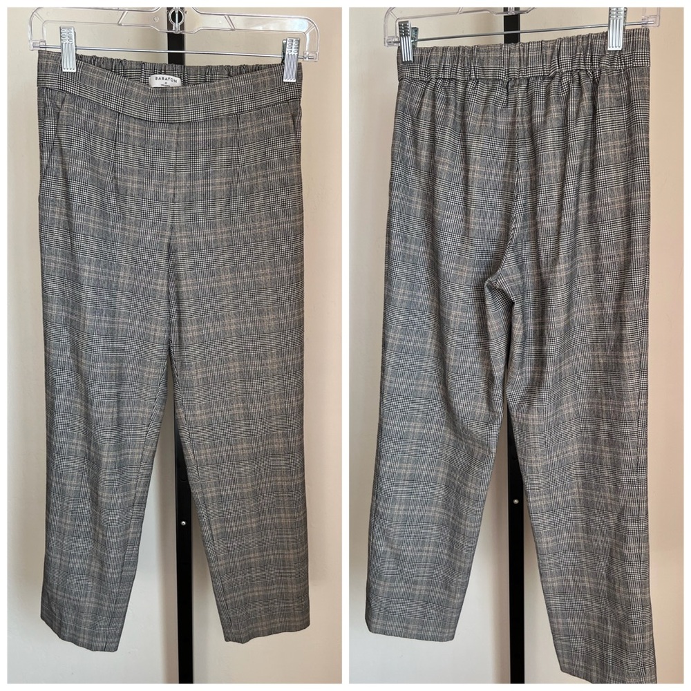 Aritizia Babaton Atelier Grey Houndsooth Pants Size 0